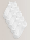 5 Pack White Men's Trainer Socks