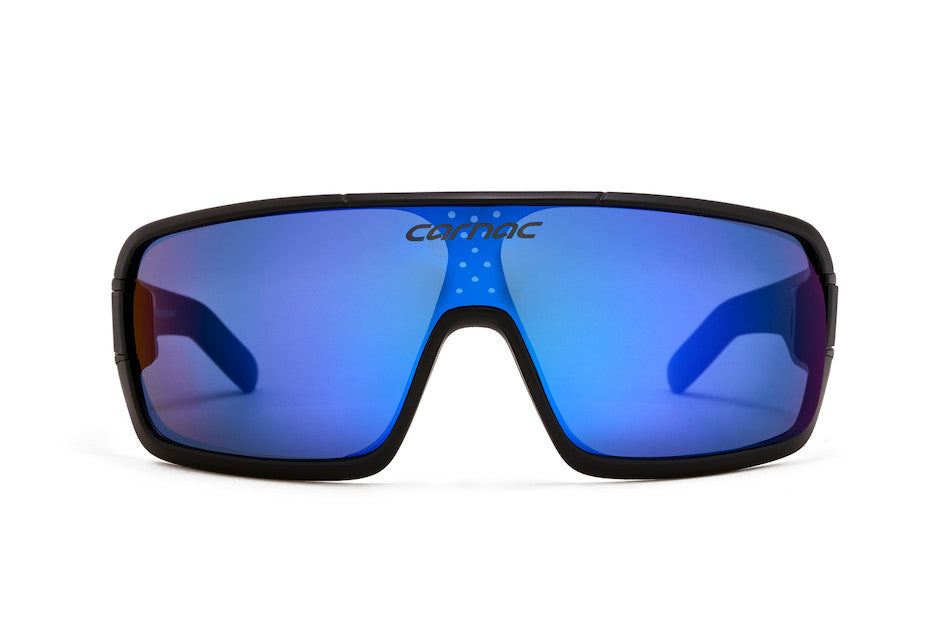 Carnac Feldman Sunglasses / Matt Black / Blue Revo – Planet X