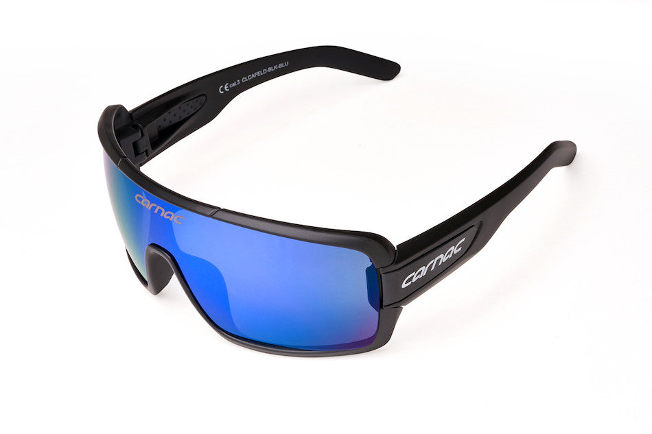 Carnac Feldman Sunglasses / Matt Black / Blue Revo
