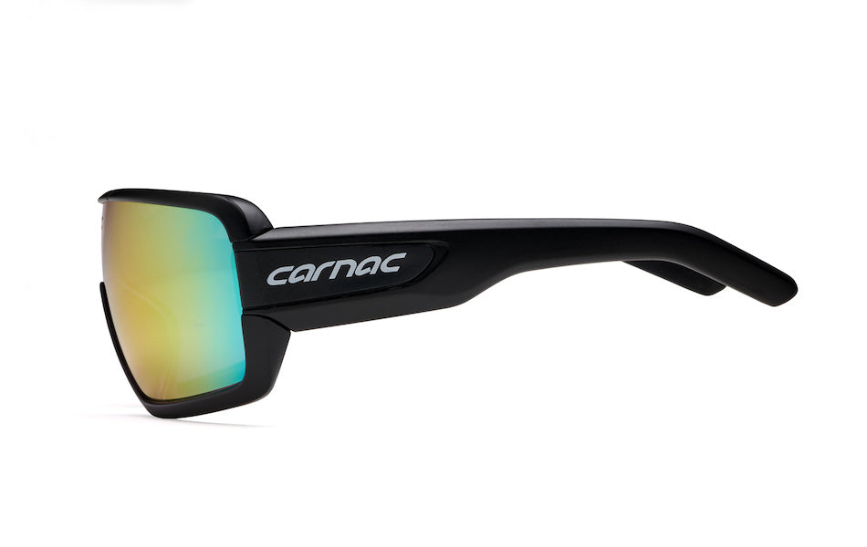 Carnac Feldman Sunglasses / Matt Black / HD Purple Red Revo
