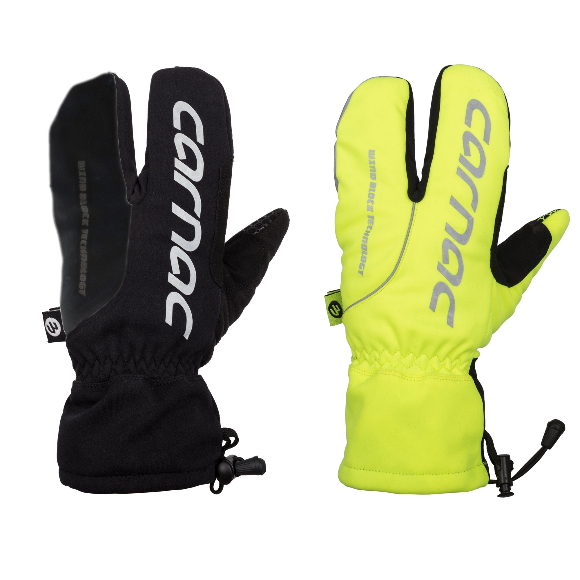 Carnac Waterproof Crab Hand Winter Gloves - Black and Yellow