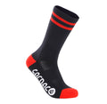 Carnac Stripe Perform Cycling Socks / Black & Red-Planet X