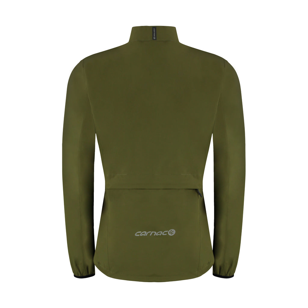 Carnac Men's Olive Waterproof Cycling Rain Jacket