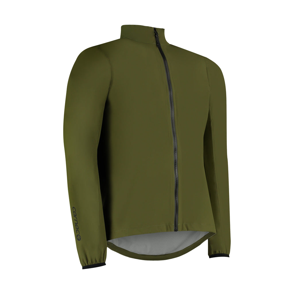 Carnac Men's Olive Waterproof Cycling Rain Jacket
