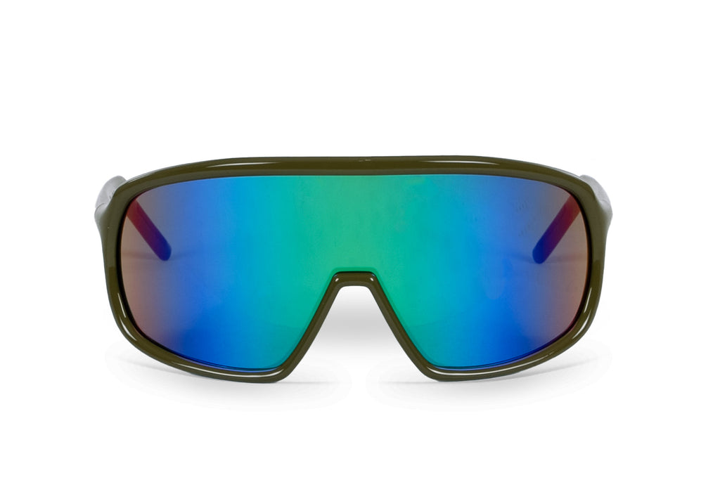 Carnac Para Sunglasses / Olive Frame & Green Revo Lens-Planet X