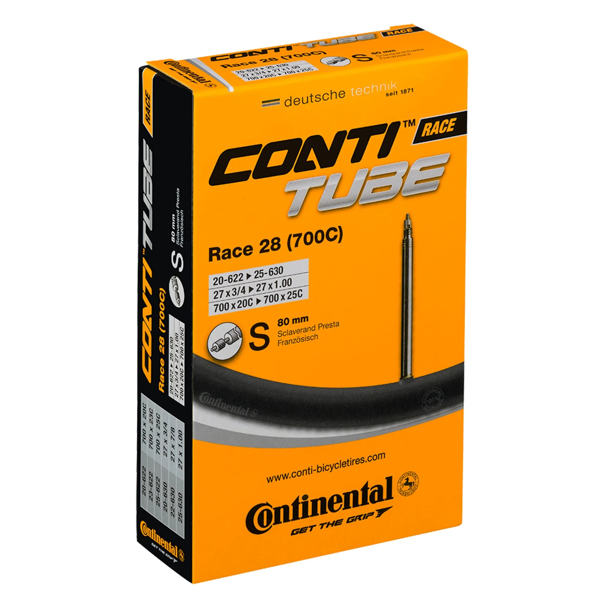 Contitube Race 28 Service Pack (700x18-25) 80mm Presta (50 Tubes)