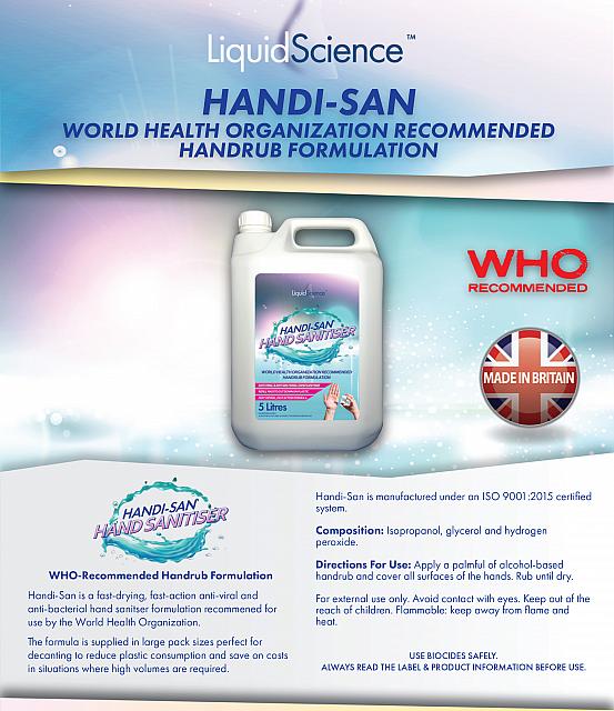 Handi-San WHO Approved Hand Sanitiser-Planet X