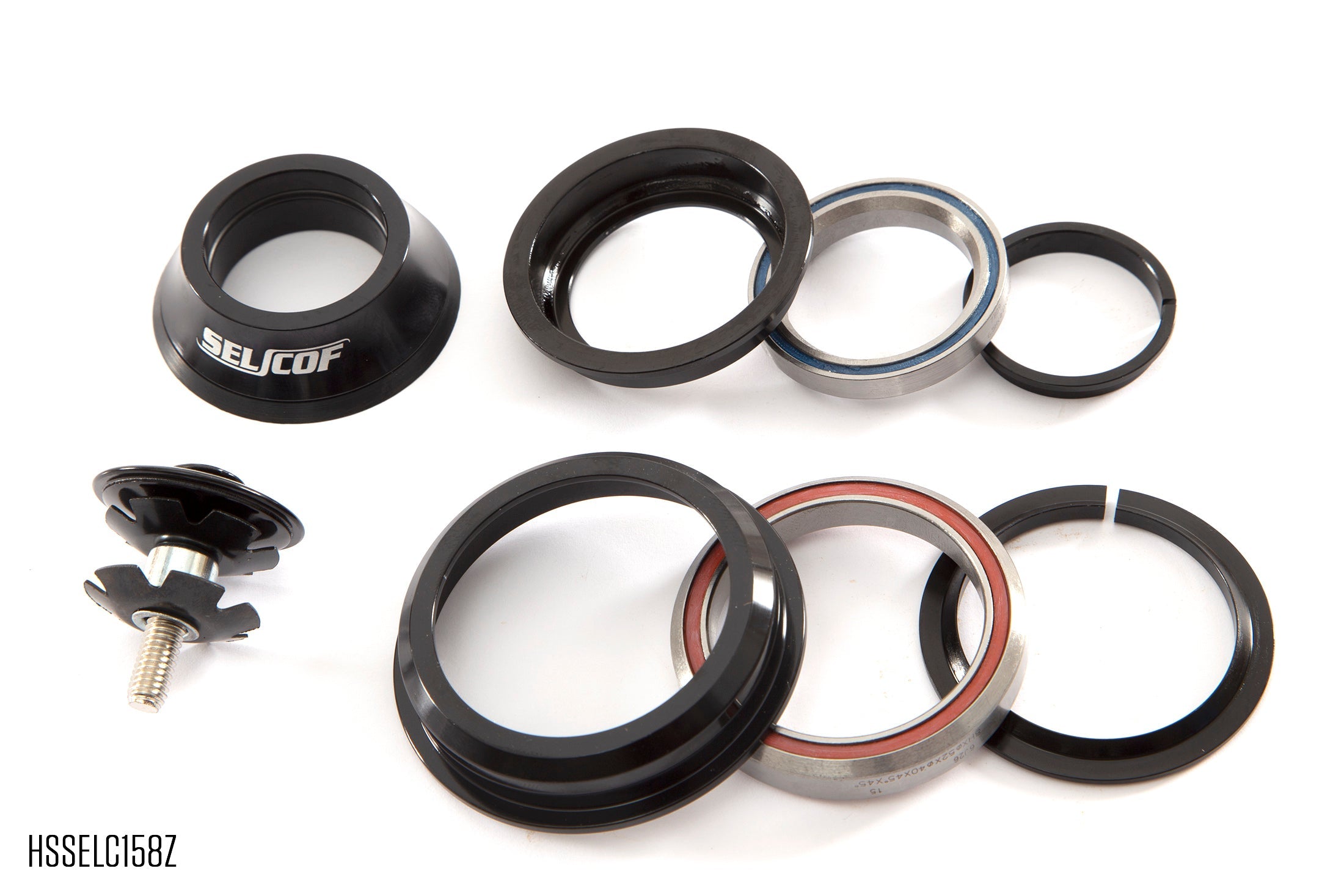 Selcof Zero Stack / Semi-Integrated Cup Cartridge Bearing Headset For Tapered 1” 1/8th – 1.5” Fork Steerer-Planet X