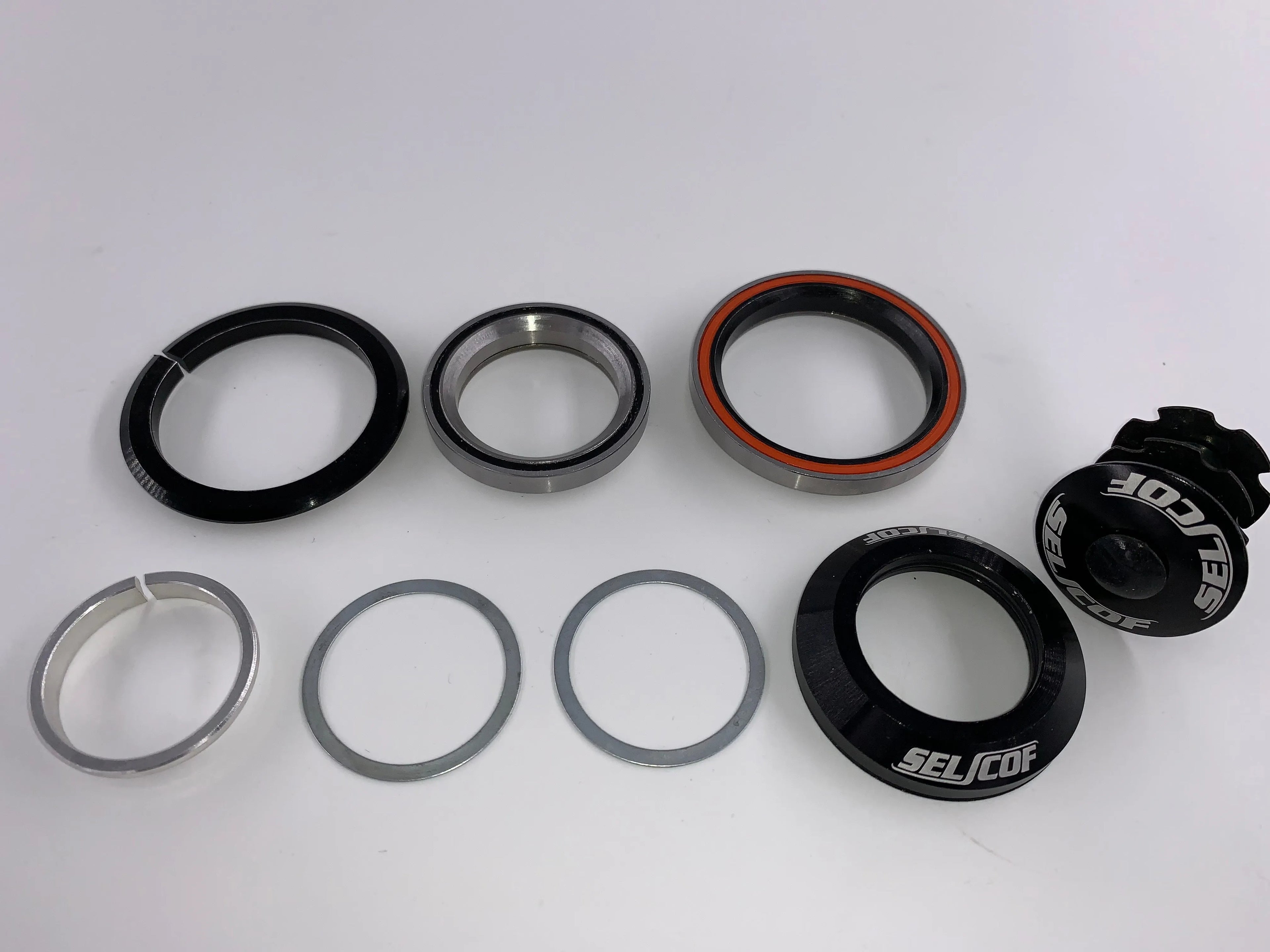 Selcof SPORT Integrated Cup Angular Contact Cartridge Bearing V2 Headset For Tapered 1" 1/8th  1.5" Fork Steerer-Planet X