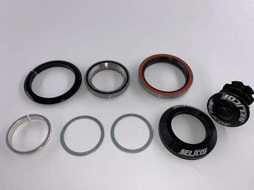 Selcof SPORT Integrated Cup Angular Contact Cartridge Bearing V2 Headset For Tapered 1" 1/8th  1.5" Fork Steerer-Planet X