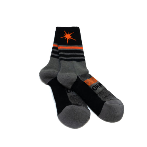 On-One Merino Cycling Socks / Black Grey Orange